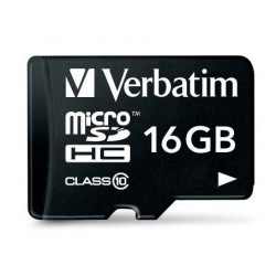 Verbatim 16GB MicroSDHC 16Go Class 10 mémoire flash