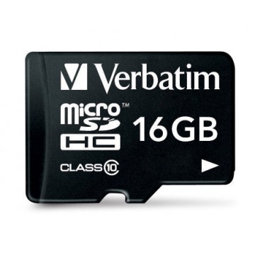 Verbatim 16GB MicroSDHC 16Go Class 10 mémoire flash