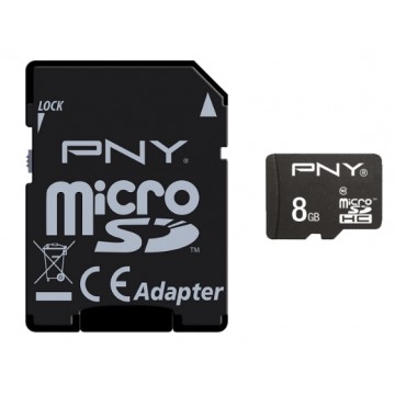 PNY 8GB MicroSDHC 8Go Class 10 mémoire flash