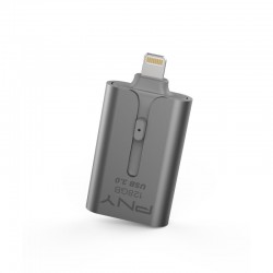 PNY Duo-Link 3.0 128 GB 128Go USB 3.0/Lightning Gris lecteur