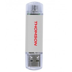 Thomson Dual 64GB 64Go USB 2.0 Gris, Rouge lecteur flash