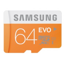 Samsung 64GB, MicroSDXC EVO 64Go UHS Class 10 mémoire flash