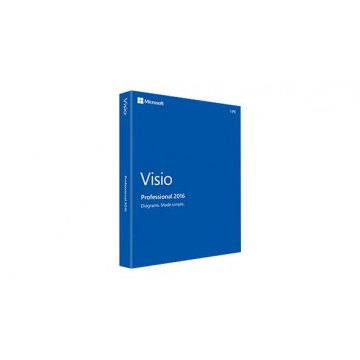 Microsoft Visio Professional 2016, No Level, 1U