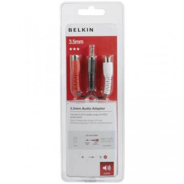 Belkin Audio Adapter 3.5mm/2xRCA M/F 0.1m