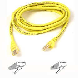 Belkin Patch Cable CAT5 RJ45snagl yellow0.5m