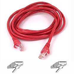 Belkin Cable patch CAT5 RJ45 snagless 0.5m red