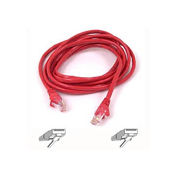 Belkin Cable patch CAT5 RJ45 snagless 0.5m red