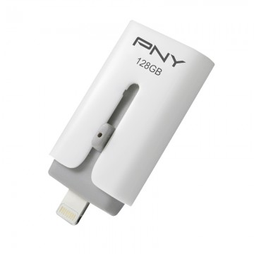 PNY Duo-Link 128GB 128Go USB 2.0/Lightning Blanc lecteur fla