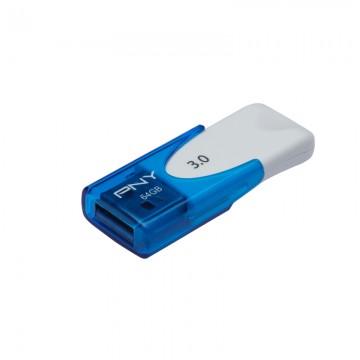 PNY Attaché 4 3.0 64GB 64Go USB Bleu, Blanc lecteur flash