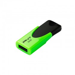 PNY N1 Attaché 32GB 32Go USB 2.0 Vert, Noir lecteur flash