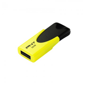 PNY N1 Attaché 32GB 32Go USB 2.0 Noir, Jaune lecteur flash