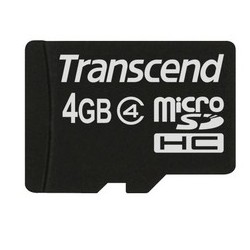 Transcend TS4GUSDC4 4Go MicroSDHC mémoire flash