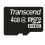 Transcend TS4GUSDC4 4Go MicroSDHC mémoire flash