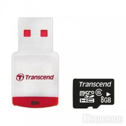 Transcend TS8GUSDHC10-P3 8Go MicroSDHC Class 10 mémoire flas