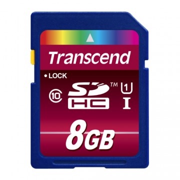 Transcend TS8GSDHC10U1 8Go SDHC UHS-I Class 10 mémoire flash