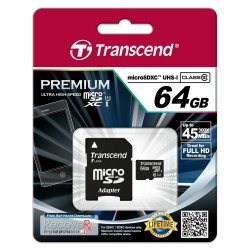 Transcend 64GB MicroSDXC Class 10 64Go MLC mémoire flash