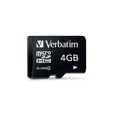 Verbatim Micro SDHC 4GB - Class 4 4Go MicroSDHC mémoire flas