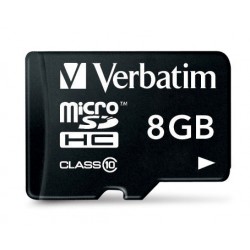 Verbatim 8GB MicroSDHC 8Go Class 10 mémoire flash