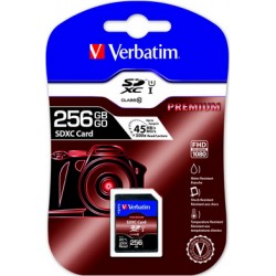 Verbatim SecureDigital SDXC 256GB 256Go UHS-I Class 10 mémoi