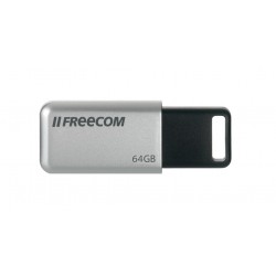 Freecom DataBar 64GB 64Go USB 2.0 Noir, Argent lecteur flash