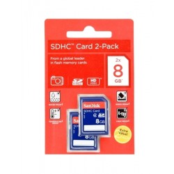 Sandisk 8GB SDHC, 2-pack 8Go SDHC Class 4 mémoire flash