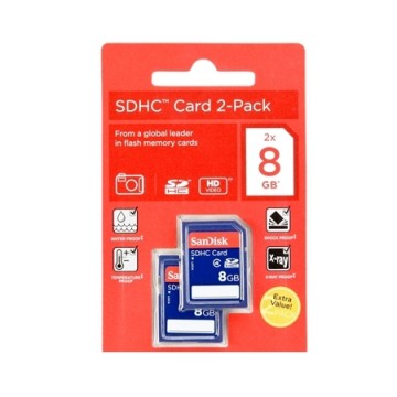 Sandisk 8GB SDHC, 2-pack 8Go SDHC Class 4 mémoire flash