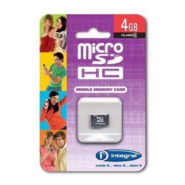 Integral INMSDH4G4NAV2 4Go MicroSDHC Class 4 mémoire flash