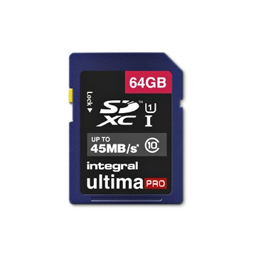 Integral UltimaPro SDXC UHS-I 64GB 64Go UHS Class 10 mémoire