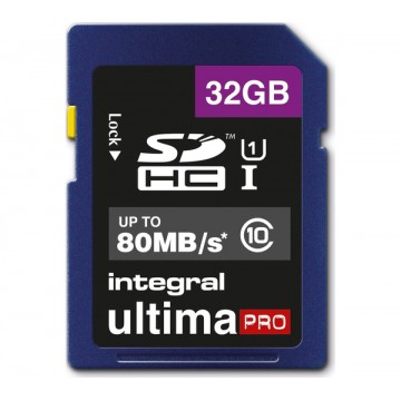 Integral 32GB SDHC UltimaPro 32Go UHS-I Class 10 mémoire fla