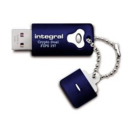 Integral 8GB Crypto Dual FIPS 197 8Go USB 2.0 Bleu lecteur f