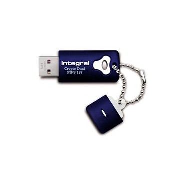 Integral 8GB Crypto Dual FIPS 197 8Go USB 2.0 Bleu lecteur f