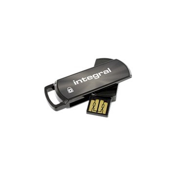 Integral Secure 360, 8GB 8Go USB 2.0 Noir lecteur flash