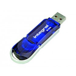 Integral Courier 8Go USB 3.0 Bleu, Argent lecteur flash