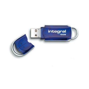 Integral Courier 16Go USB 3.0 Bleu, Argent lecteur flash