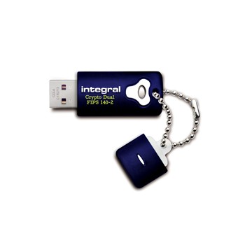 Integral 4GB Crypto Dual 140-2 4Go USB 2.0 Bleu lecteur flas