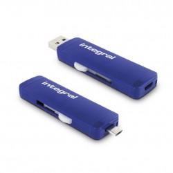 Integral Slide 16GB 16Go USB 3.0/Micro-USB Bleu lecteur flas