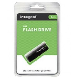 Integral Black USB 8GB 8Go 2.0 Noir lecteur flash