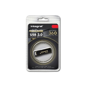 Integral 8GB Secure 360 Encrypted USB3.0 8Go USB 3.0 Noir