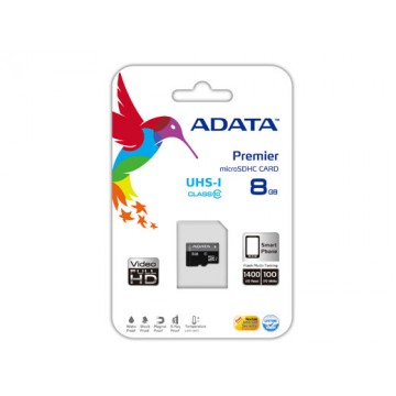 ADATA Premier MicroSDHC UHS-I U1 Class10 8GB 8Go Class 10 mé