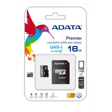 ADATA Premier MicroSDHC UHS-I U1 Class10 16GB 16Go Class 10 