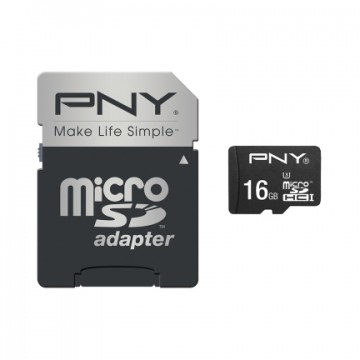 PNY SDU16GTURPER80-EF 16Go MicroSD UHS Class 10 mémoire flas