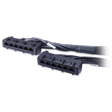 APC Data Distribution Cable, CAT6 UTP CMR 6XRJ-45 Black