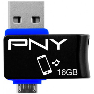 PNY Duo-Link On-The-Go 16GB 16Go USB 2.0/Micro-USB Noir lect