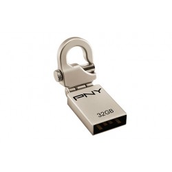 PNY 32GB Micro Hook Attaché 32Go USB 2.0 Métallique lecteur 