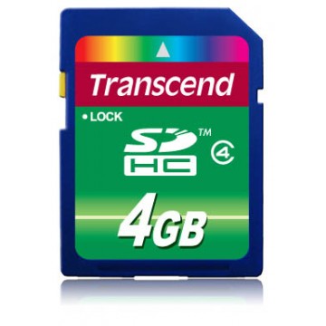 Transcend TS4GSDHC4 4Go SDHC mémoire flash