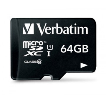 Verbatim 64GB MicroSDXC 64Go Class 10 mémoire flash