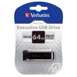 Verbatim Executive USB Drive 64GB 64Go 2.0 Noir