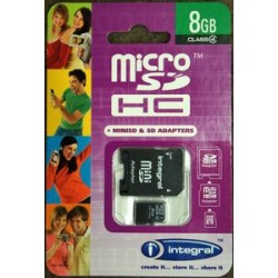 Integral INMSDH8G4NAV2 8Go MicroSDHC mémoire flash