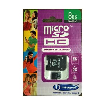 Integral INMSDH8G4NAV2 8Go MicroSDHC mémoire flash