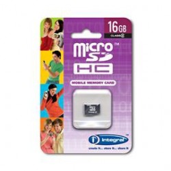 Integral INMSDH16G4NAV2 16Go MicroSDHC Class 4 mémoire flash